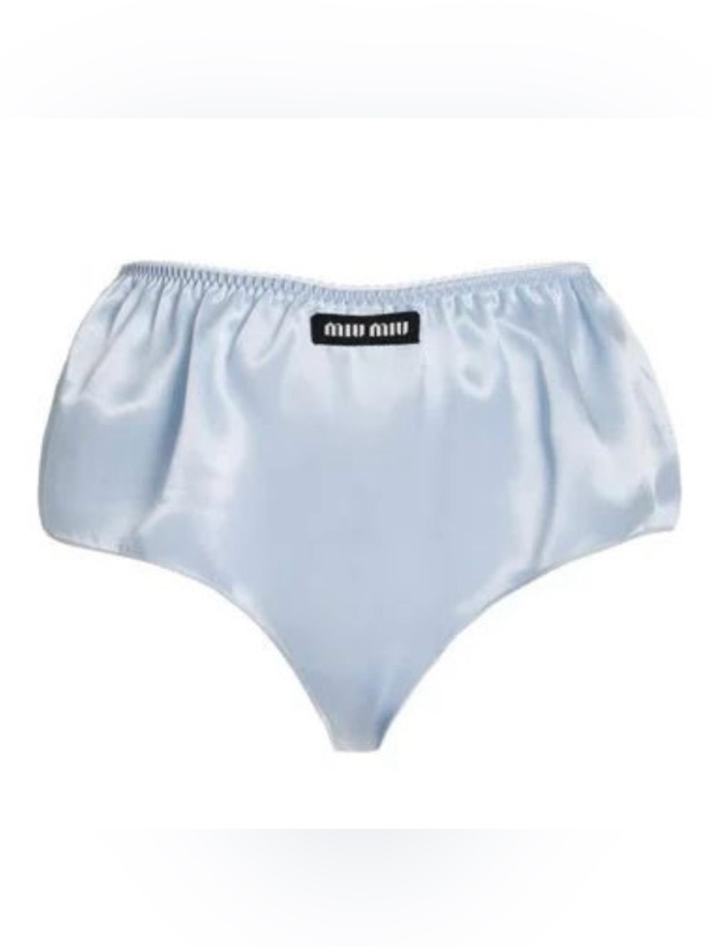 Miu Miu blue satin briefs